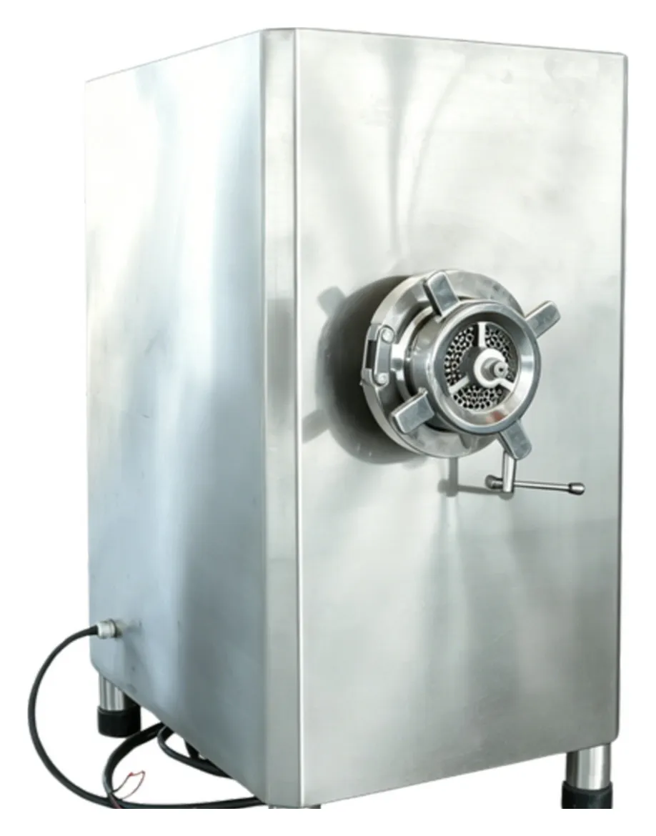 Frozen meat grinder, side view